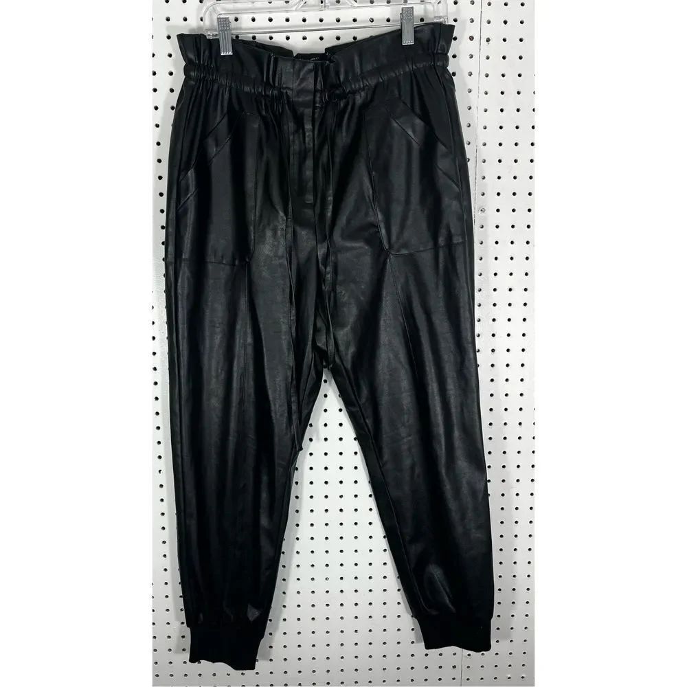 New York & Company paper bag faux leather pants